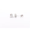 Natural 0.60 CTTW Diamond Three-Stone Cluster Stud Earrings