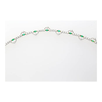 Natural 0.72 Carat Emerald & 2.08 Carat Diamond Charm Bracelet in 18K Gold – Assay Jewelers