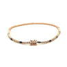 Natural Marquise Blue Sapphire & Diamond Tennis Bracelet in 18k Rose Gold