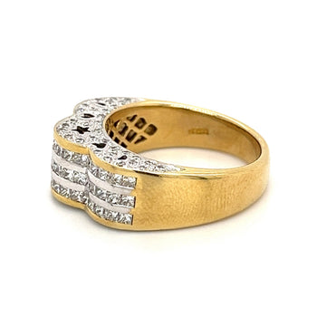 Natural Princess Cut Diamond Star Cluster Ring in 18k gold – Assay Jewelers