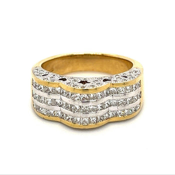 Natural Princess Cut Diamond Star Cluster Ring in 18k gold – Assay Jewelers