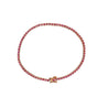 Natural Round Cut Pink Sapphire Tennis Bracelet in 14K Rose Gold