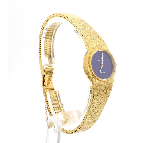 Omega De Ville Lapis Lazuli Dial 18K Gold Manual Wind Watch