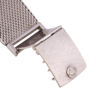 Patek Philippe Calatrava 35MM 18K White Gold Mesh Bracelet Gray Dial Watch – Assay Jewelers