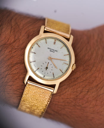 Patek Philippe Geneve Vintage 2506 Manual 18K Gold Mesh Bracelet Watch – Assay Jewelers