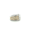 Platin und 18K Gold Unisex Natürlicher Diamant Pinky Ring