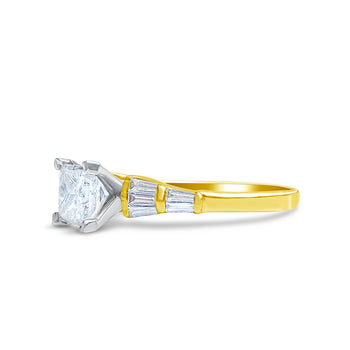 Princess Cut Natural Diamond Engagement Ring in 14k Gold – Assay Jewelers