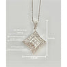 Princess Cut White Gold Diamond Star Necklace in 18k White Gold