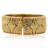 Retro 3 Carat Diamond Italian 18K Gold Vintage Cuff Bangle