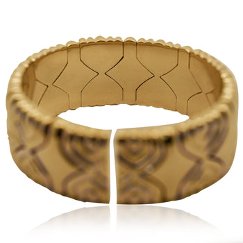 Retro 3 Carat Diamond Italian 18K Gold Vintage Cuff Bangle – Assay Jewelers