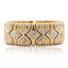 Retro 3 Carat Diamond Italian 18K Gold Vintage Cuff Bangle