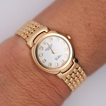 Rolex Cellini 18K Gold 26mm Quartz With Diamond Hour Marker Watch – Assay Jewelers