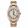 Rolex Datejust 116203 36mm White Roman Dial Two-Tone 18K Gold Oyster Watch