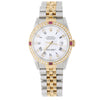 Rolex Datejust 16233 Two Tone Steel-18K Gold Ruby Diamond Bezel Vintage Watch