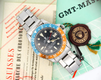 1964 Rolex GMT-Master 1675 Pepsi Gilt Chapter Ring Dial PCG Unpolished Box/Paper – Assay Jewelers