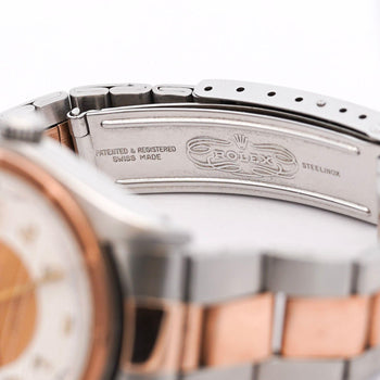 Rolex Oyster Precision 34mm Two-Tone Rose Gold Steel Rare Dial 1978 Watch – Assay Jewelers