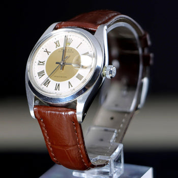 Rolex Oysterdate Precision 6694 Two-Tone Tuxedo Dial Circa 1959 Vintage Watch – Assay Jewelers