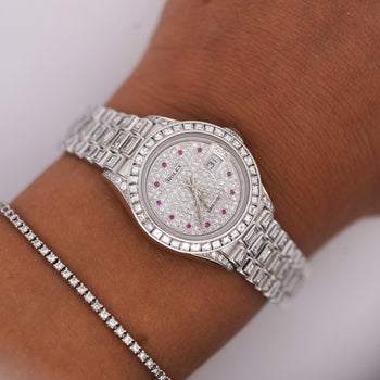 Rolex Platinum DateJust Presidential Watch 15 Carat Diamond 26mm – Assay Jewelers