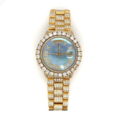 Rolex Presidential Day Date 18k Gold with MOP Dial and Fully Set Diamonds