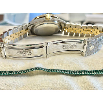 Rolex Tiffany Blue Fully Iced Out Diamond Datejust Watch – Assay Jewelers