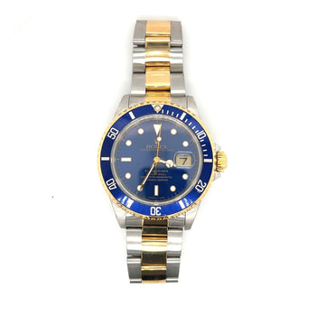 Rolex Two Tone Submariner Blue Face 40mm with Original Box – Assay Jewelers