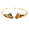 Sapphire and Diamond 18K Gold Leopard Motif Choker Necklace