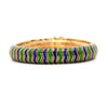 Tiffany & Co Green and Blue Enamel in 18K Yellow Gold Vintage Bracelet