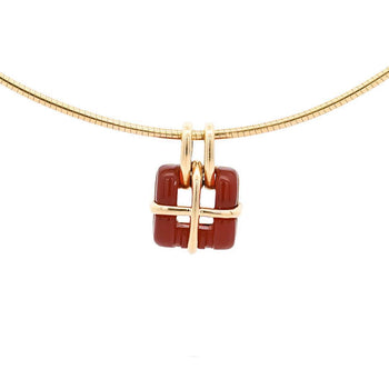 Tiffany & Co. Carnelian Pendant in 18K Gold Snake Chain Necklace – Assay Jewelers