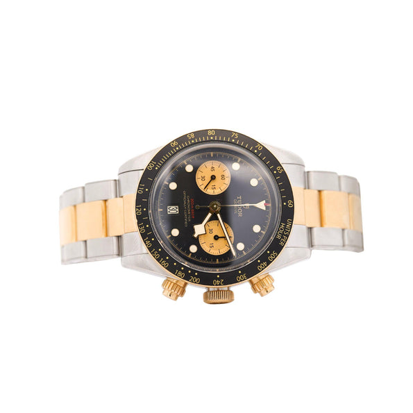 Tudor Black Bay Chrono S&G 79363N 41mm Black Dial Two Tone Watch Full Set