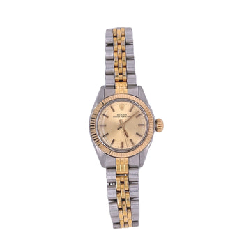 Two Tone Ladies Rolex Ref. 6619 25mm Dial Oyster Perpetual Watch – Assay Jewelers