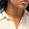 Two Way Diamond Tennis Choker + Double Wrap Bracelet