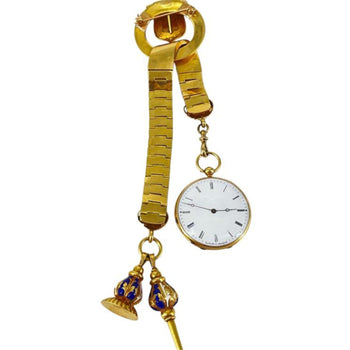 Vacheron Constantin 18K Gold Enamel Chatelaine Pocket Watch and Brooch – Assay Jewelers