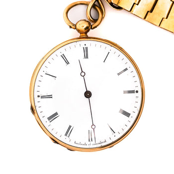 Vacheron Constantin 18K Gold Enamel Chatelaine Pocket Watch and Brooch – Assay Jewelers
