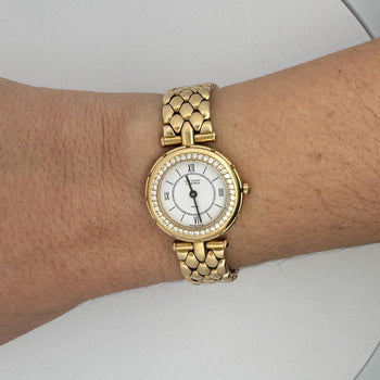 Van Cleef & Arpels La Collection 18K Gold Diamond Bezel Ladies Watch – Assay Jewelers