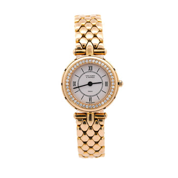 Van Cleef & Arpels La Collection 18K Gold Diamond Bezel Ladies Watch – Assay Jewelers
