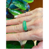 Vintage 11.40 Carved Jade with Onyx Band Ring in 14K Yellow Gold