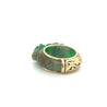 Vintage 14K Yellow Gold Detachable Carved Jadeite Jade Ring