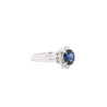 Vintage 1.04 Carat Sapphire and Round Diamonds in Filigree Platinum Ring