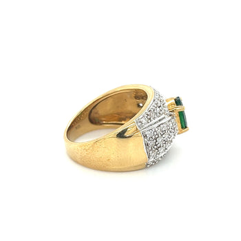 Vintage 1.50 Carat Oval Cut Green Tsavorite and Diamond Cluster Ring – Assay Jewelers