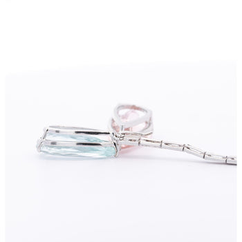 alt
Boucles d’oreilles détachables Anciens 26 CTTW en aigue-marine, kunzite et diamant, mix & match – Assay Jewelers