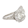 Vintage 4.50 CTTW Old European Cut Diamond Three-Stone Art Deco Engagement Ring in Platinum