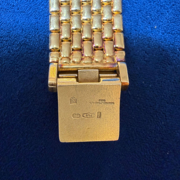 Vintage Audemars Piguet Cobra 18K Gold Diamond Dial Integral Bracelet Watch