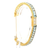 Vintage Blancpain Rayville Gold Ladies Watch On Aquamarine Bracelet