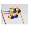 Vintage Cabochon Cut Lapis Lazuli and Diamond 18K Yellow Gold Clip-On Earrings