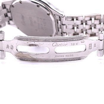 Vintage Cartier 28mm Round Dial Ballon Watch in 18k White Gold with Diamonds – Assay Jewelers