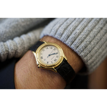 Vintage Cartier Cougar 116000R Watch 33mm in 18K Gold and Leather – Assay Jewelers