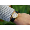 Vintage Cartier Cougar 116000R Watch 33mm in 18K Gold and Leather