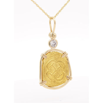 Vintage Escudo "Doubloon" 22K Replica Coin 14K Gold Pendant – Assay Jewelers