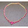 Vintage GIA Certified 120 Carat Pear-Shape Pink Rubellite Tourmaline Necklace in 22k Yellow Gold