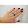 Vintage GIA Certified 4 Carat Marquise-Cut Ceylon Sapphire & Diamond Platinum Ring